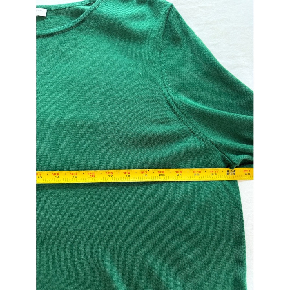 J.Jill Merino Washable Wool Tunic Sweater XL Green Oversized Long Sleeve - Picture 7 of 11